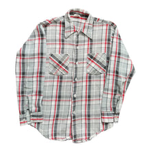 Load image into Gallery viewer, 1970s Big Mac Plaid Flannel Grey White Black Red