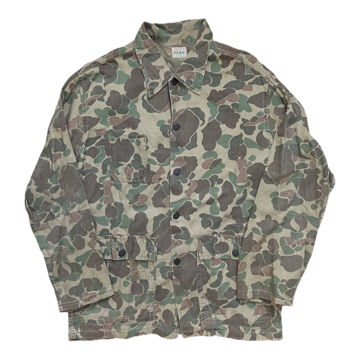 色味◎ 60s~ UNKNOWN Duck Hunter Camo Jacket Vintage 60s 13 Star Button Duck Camo Hunting Jacket | eBay