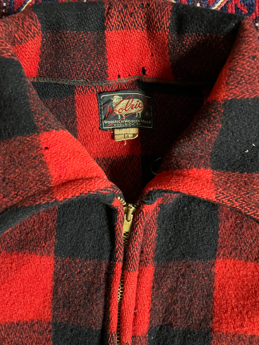1940s-50s Woolrich Buffalo Plaid Hunting Jacket