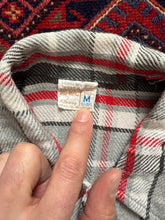 Load image into Gallery viewer, 1970s Big Mac Plaid Flannel Grey White Black Red