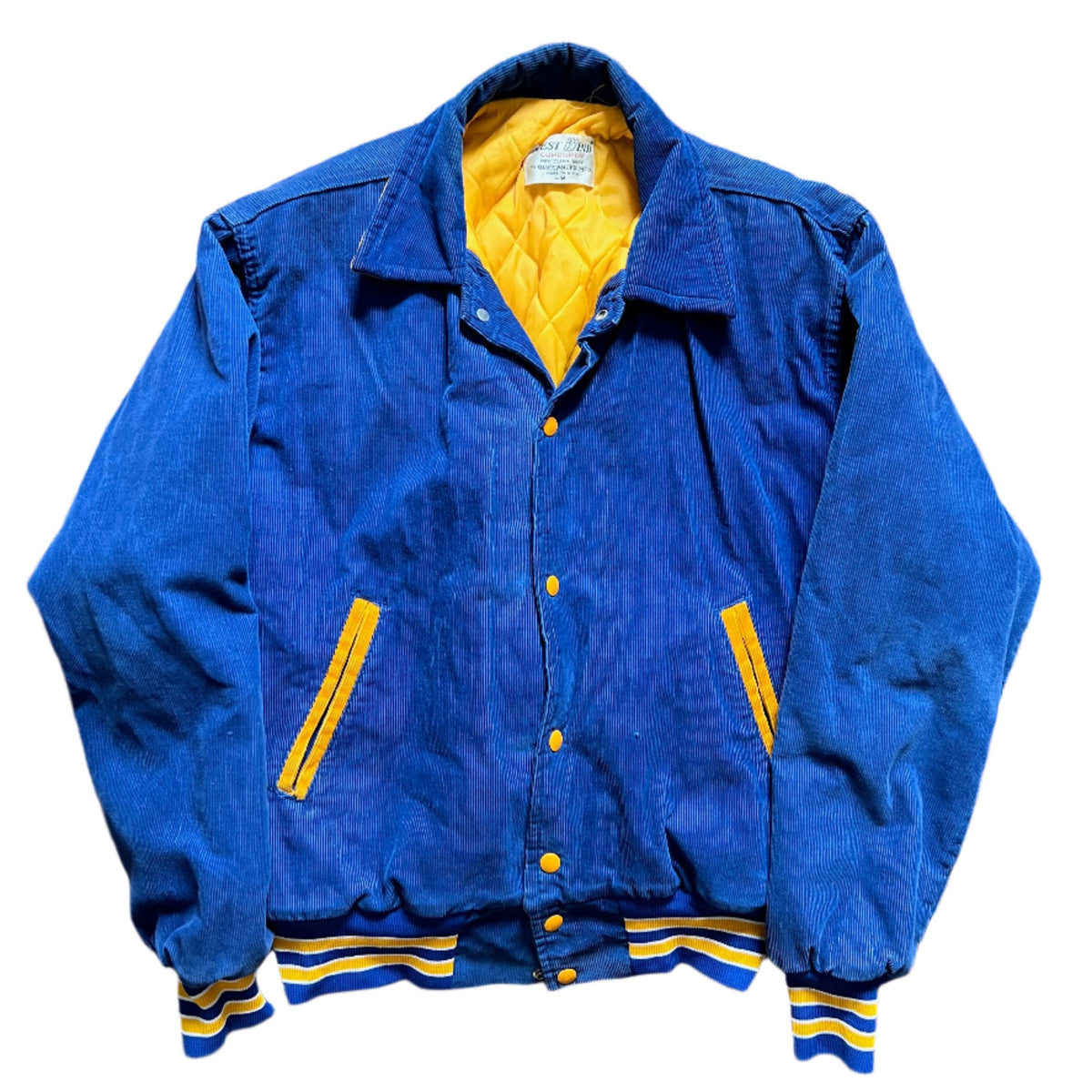 1980s West Wind Corduroy Quilted Varsity Jacket – Salty Dog