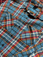 Load image into Gallery viewer, 1970s JC Penney Big Mac Blue Plaid Flannel Shirt