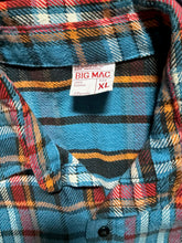 Load image into Gallery viewer, 1970s JC Penney Big Mac Blue Plaid Flannel Shirt