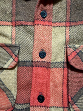 Load image into Gallery viewer, 1970s Orange Plaid CPO Shirt