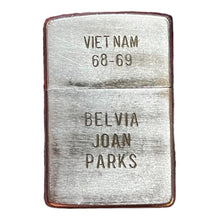 Load image into Gallery viewer, 1965 Vietnam War Zippo Lighter To Live and Almost Die Craig S. Wheat