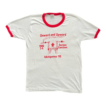 Load image into Gallery viewer, 1986 Boy Scouts Single Stitch Ringer T-Shirt 3-A Section Conclave Michigamea 110