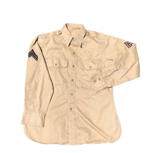 Load image into Gallery viewer, 1952 U.S. Army Corporal Khaki Officer Dress Shirt