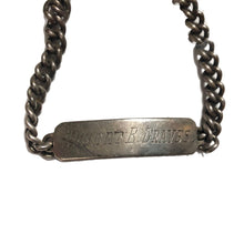 Load image into Gallery viewer, WWII Sterling Silver ID Bracelet Robert B Graves