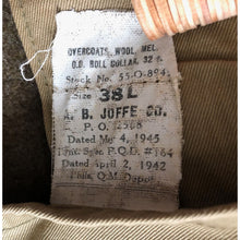 Load image into Gallery viewer, 1942 WWII Wool Officer Overcoat