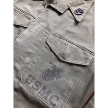 Load image into Gallery viewer, USMC P53 HBT Utility Jacket Platoon Sergeant with Stencil