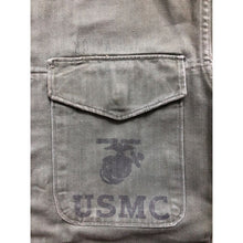 Load image into Gallery viewer, USMC P53 HBT Utility Jacket Platoon Sergeant with Stencil