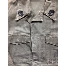 Load image into Gallery viewer, USMC P53 HBT Utility Jacket Platoon Sergeant with Stencil