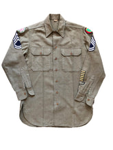 Load image into Gallery viewer, WWII U.S. Army Wool Officers Dress Shirt 6th Army and 24th Infantry Division