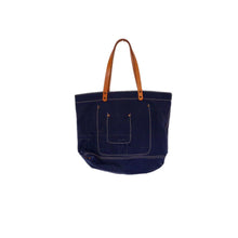 Load image into Gallery viewer, Vintage Blue Tote Bag White Stencil Daniel
