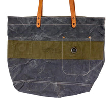 Load image into Gallery viewer, Vintage Blue and Green Stripe 1951 Tote Bag