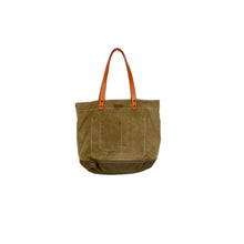 Load image into Gallery viewer, Vintage Khaki Tote Bag with Buckles