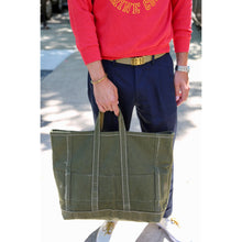 Load image into Gallery viewer, Vintage Military Green Coal Tote Bag