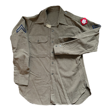 Load image into Gallery viewer, WWII U.S. Army 4th Army Olive Drab Dress Shirt