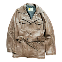 Load image into Gallery viewer, 1970s Leather Trench Coat Size 46