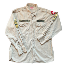 Load image into Gallery viewer, Vietnam U.S. Army 84th Infantry First Sergeant Khaki Officer Shirt Anderson
