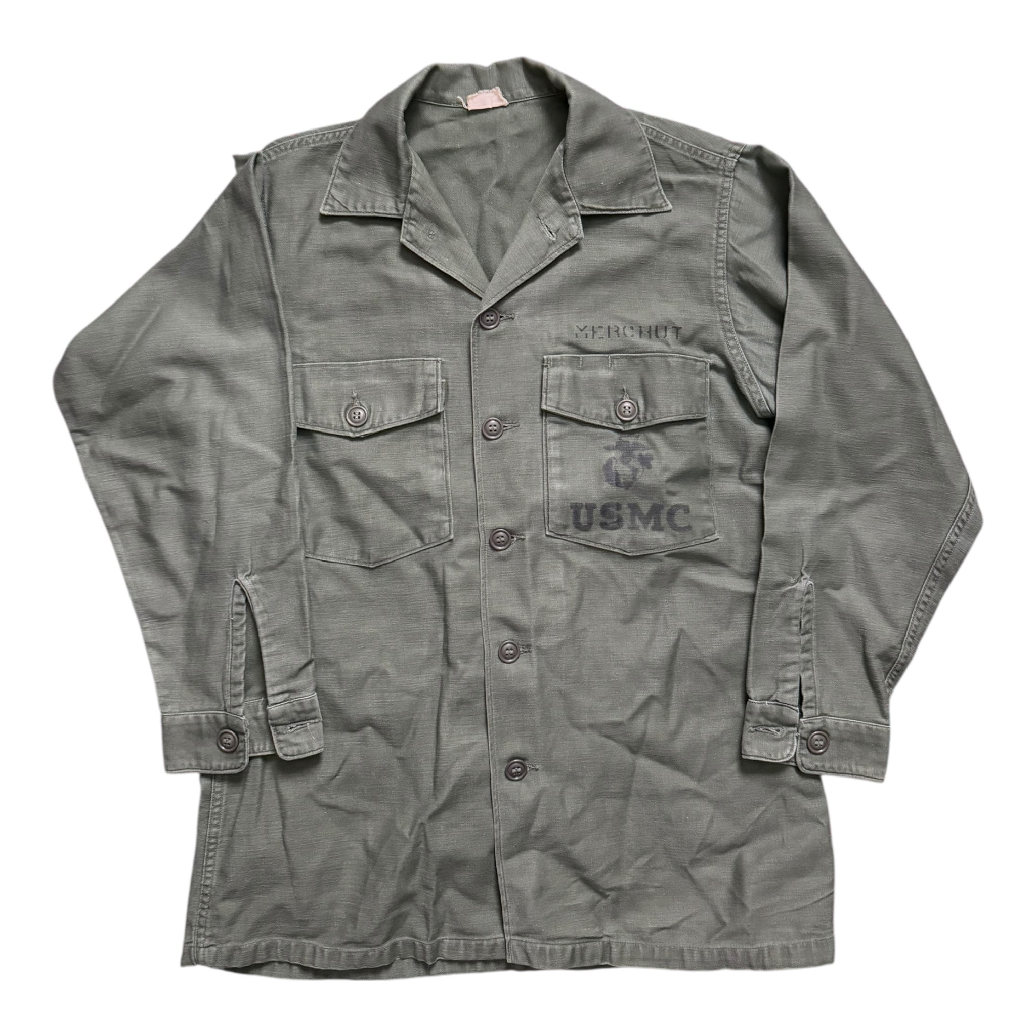1966 U.S. Marine Corps Named Third Pattern OG-107 Utility Shirt
