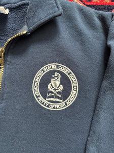 1980s U.S. Coast Guard Chief Petty Officer Academy Half-Zip Sweatshirt