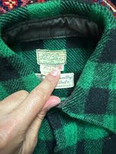 Load image into Gallery viewer, 1950s LL Bean Green Buffalo Plaid Wool Hunting Shirt
