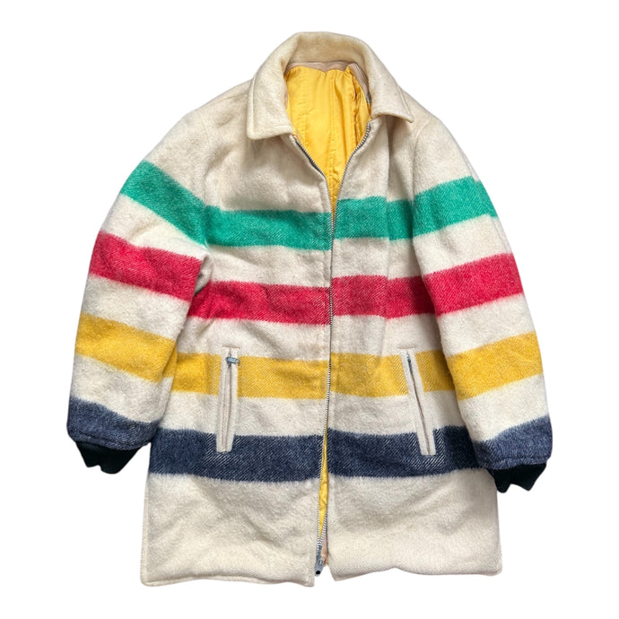 1960s Hudson Bay Striped Blanket Reversible Jacket