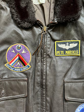 Load image into Gallery viewer, 1989 USN G-1 Flight Jacket LT Colonel Peter Marikle
