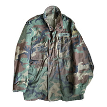 Load image into Gallery viewer, 1982 U.S. Army 1st Armored Division Woodland Camouflage M-65 Field Jacket
