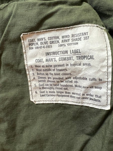 1967 Vietnam War Jungle Jacket Small Long Deadstock