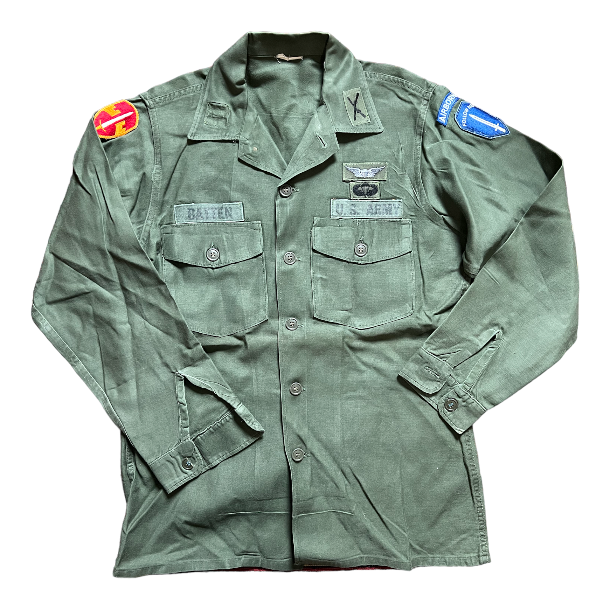 U.S. Army MACV Airborne OG-107 Sateen Shirt Batten – Salty Dog