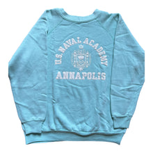 Load image into Gallery viewer, 1980s U.S. Naval Academy Sweatshirt Aqua Blue
