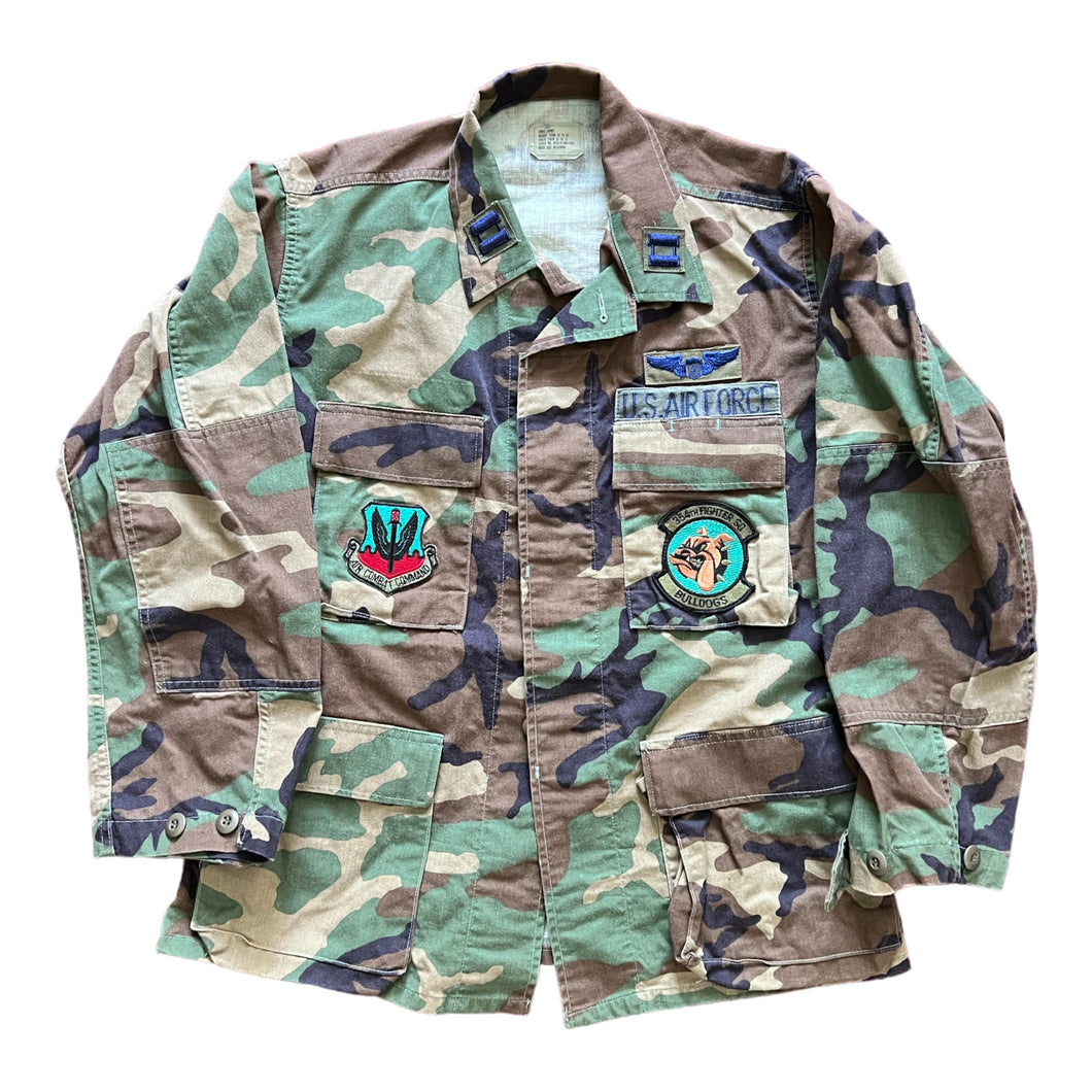 1992 U.S. Air Force Woodland Camouflage BDU Captain 354 Fighter Squadron Bulldogs