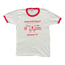 Load image into Gallery viewer, 1986 Boy Scouts Single Stitch Ringer T-Shirt 3-A Section Conclave Michigamea 110
