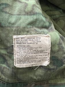 1969 Vietnam War ERDL Camouflage Jungle Jacket Small Regular