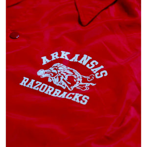 Vintage 1980s Arkansas Razorbacks Coach Jacket Windbreaker
