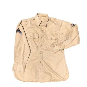 1952 U.S. Army Corporal Khaki Officer Dress Shirt
