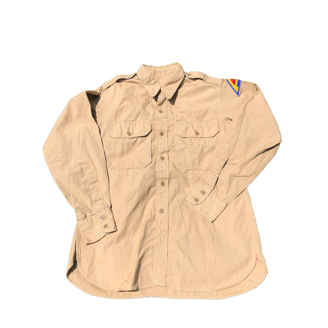 1949 U.S. Army 7th Army Khaki Officer Dress Shirt