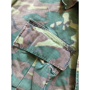 1968 Green Dominant ERDL Camouflage Jungle Jacket Small Long