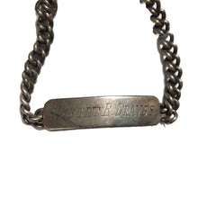 Load image into Gallery viewer, WWII Sterling Silver ID Bracelet Robert B Graves
