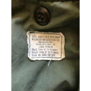 1970 U.S. Army 101st Airborne Division M-65 Cold Weather Field Jacket Large