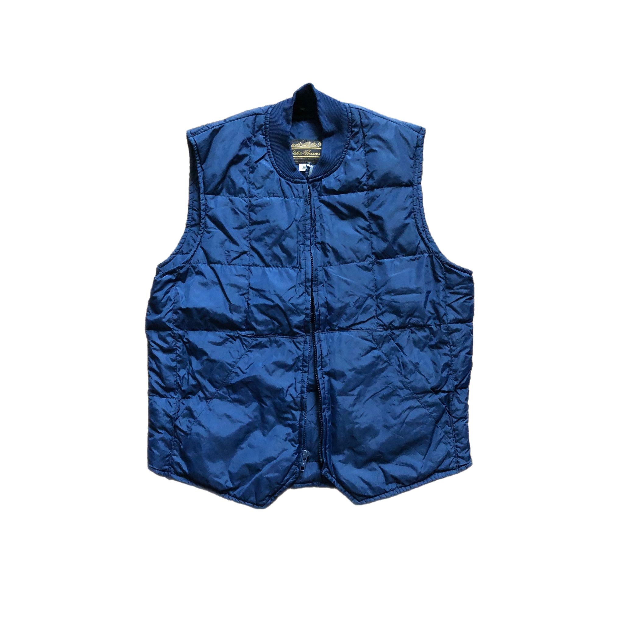 Eddie Bauer Down Vest Blue Vintage