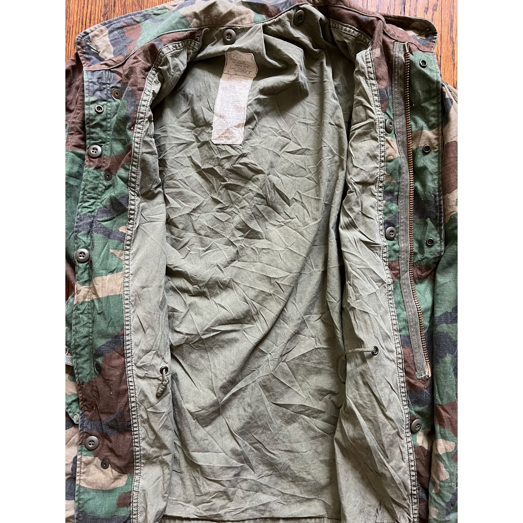 1983 U.S. Army Woodland Camouflage M-65 Field Jacket Major James