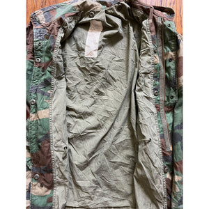 1983 U.S. Army Woodland Camouflage M-65 Field Jacket Major James 1st Army