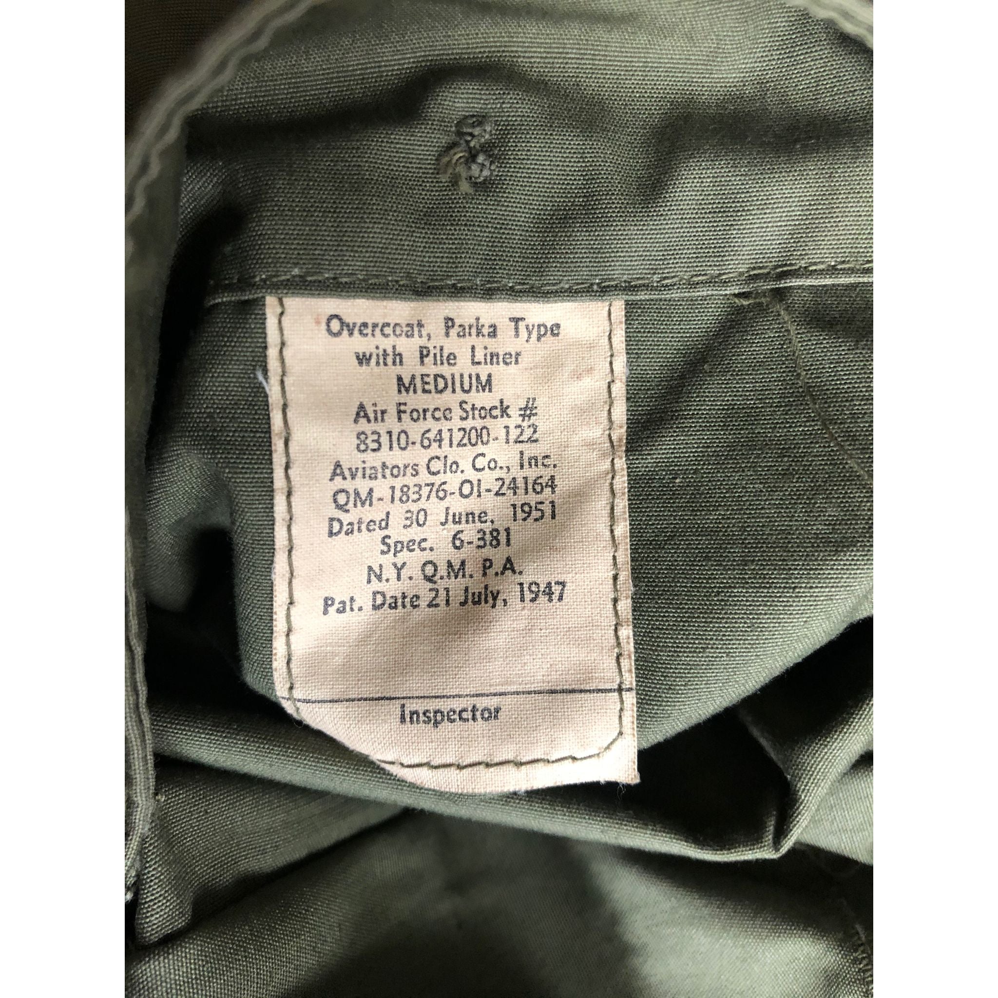 1947 U.S. Army Air Force Overcoat Parka with Pile Liner – Salty