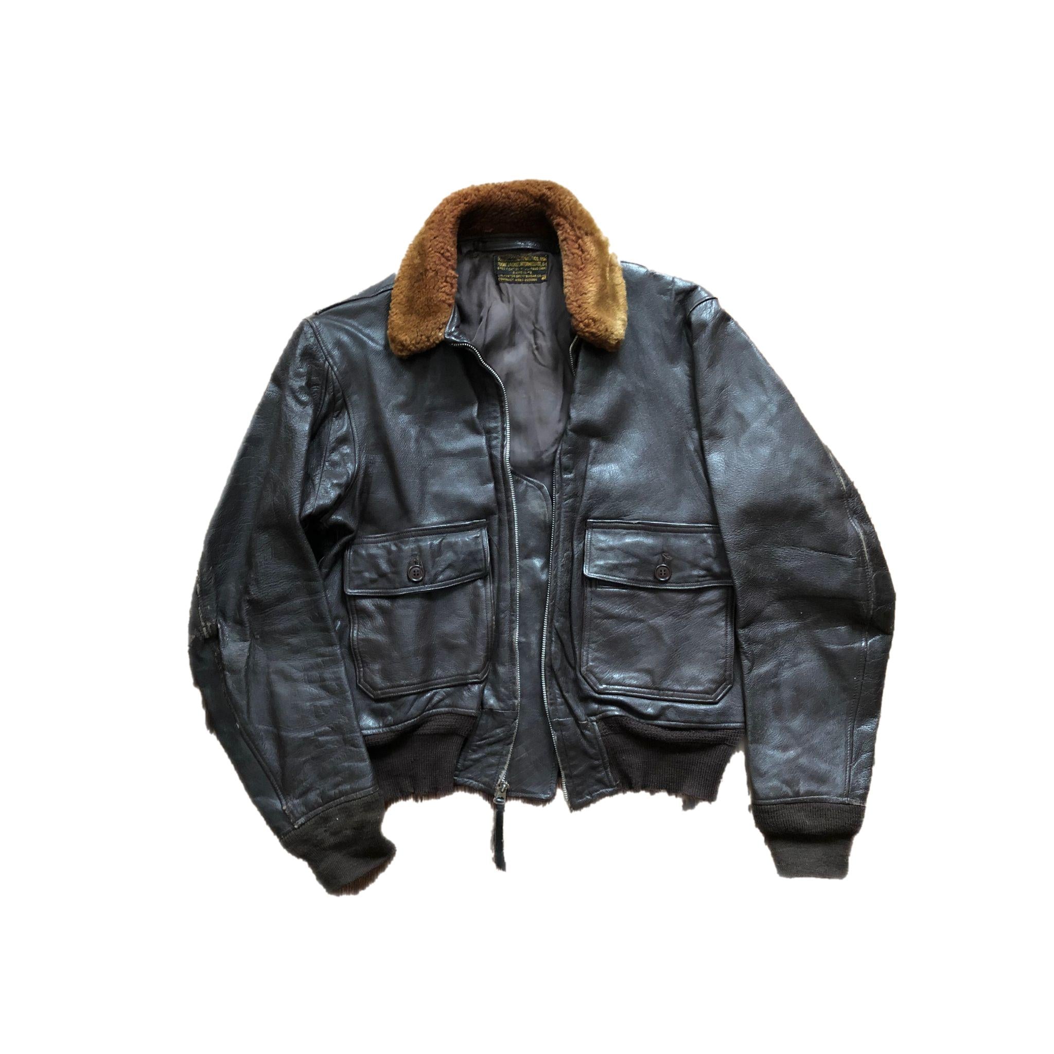 us navy G-1 flight jacket タロンジッパー サイズ36 Top Gun G-1 Leather Jacket - Brown | Cockpit USA