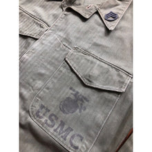 Load image into Gallery viewer, USMC P53 HBT Utility Jacket Platoon Sergeant with Stencil
