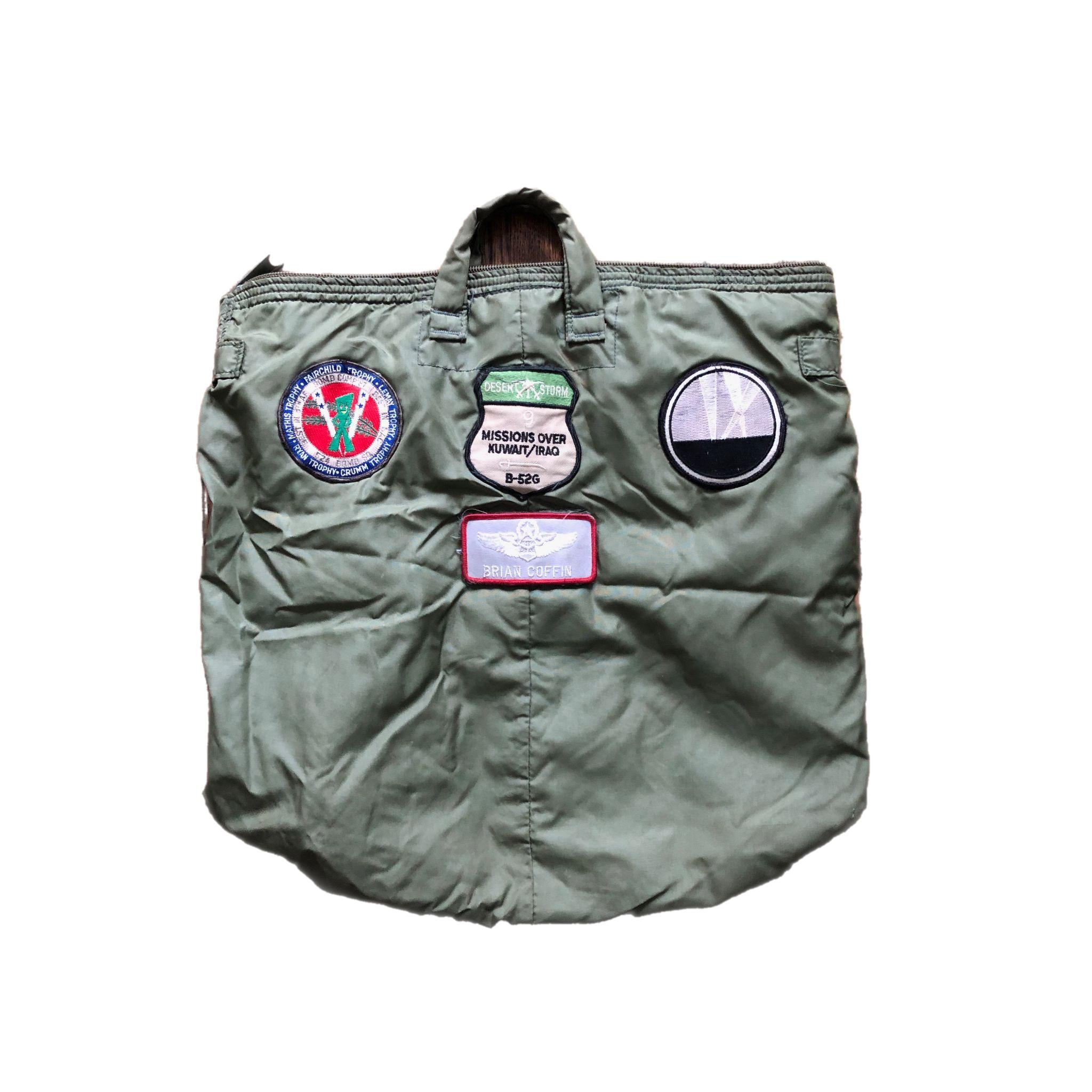 Air Force Flyer Helmet Bag Brian Coffin – Salty Dog Vintage Shop Air Force Flyer Helmet Bag Brian Coffin – Salty Dog Vintage Shop