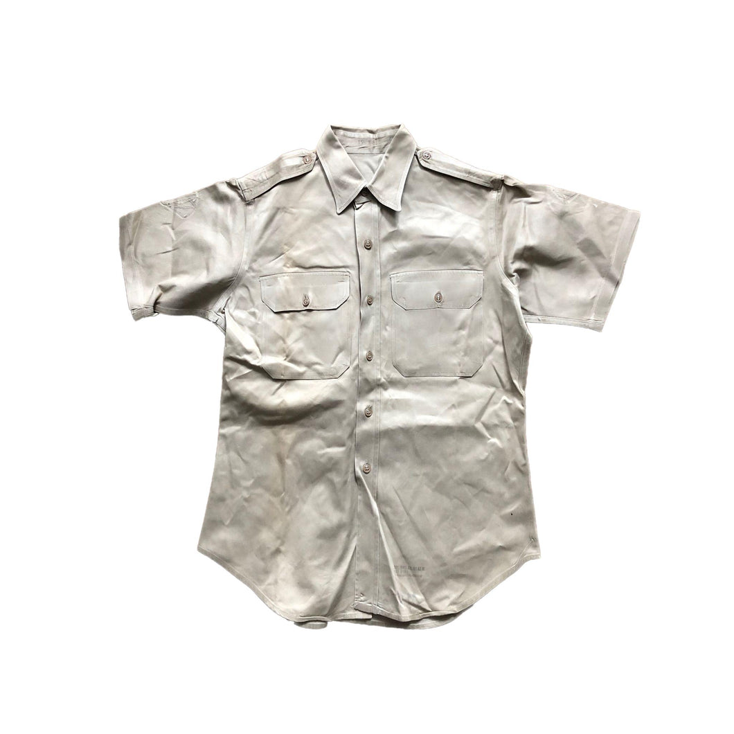1962 Vietnam War Short Sleeve Khaki Officer Dress Shirt